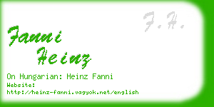 fanni heinz business card